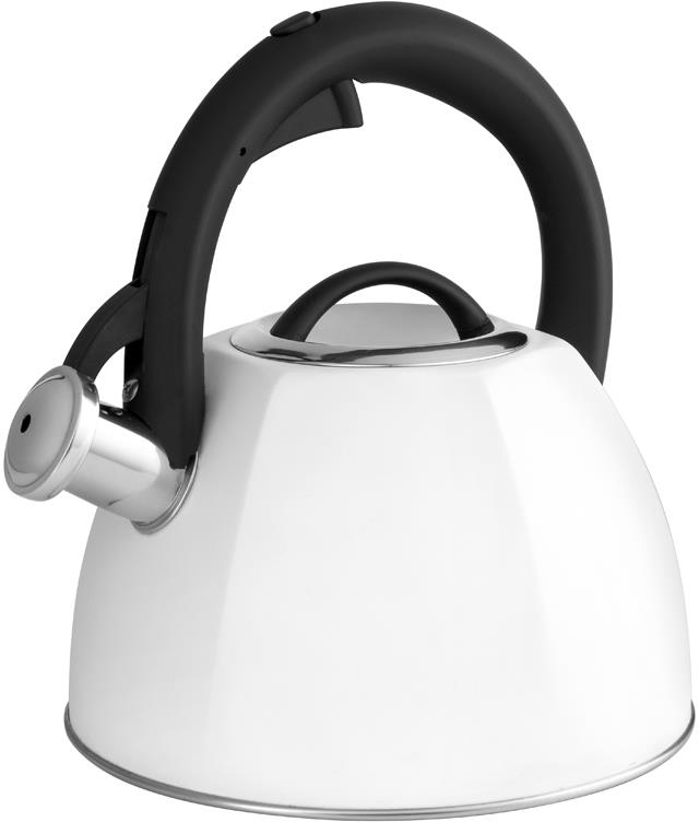 Чайник FLORINA Soren 2.5 л білий зі свистком (5C7572)